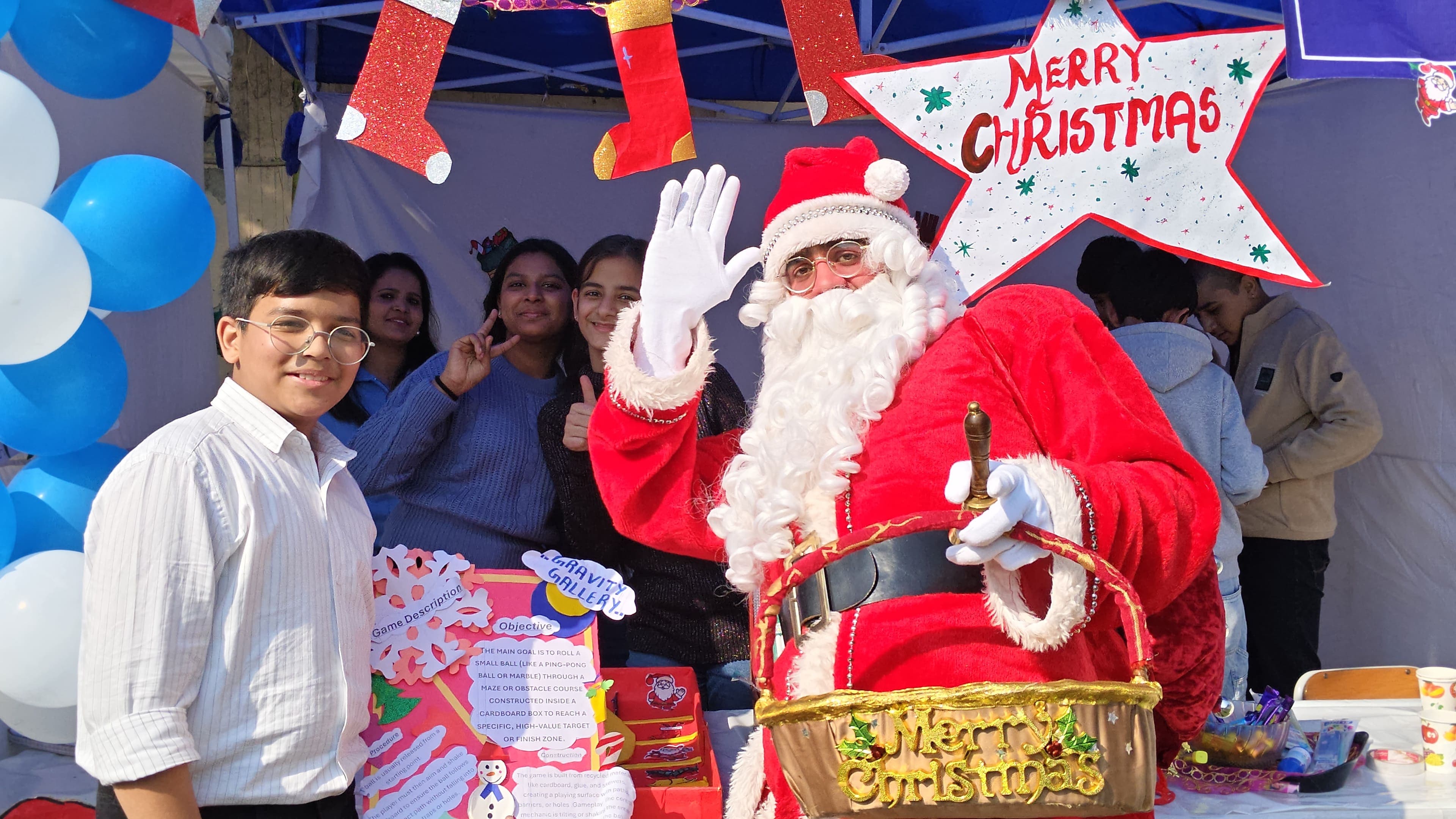 Corporate family day with Santa